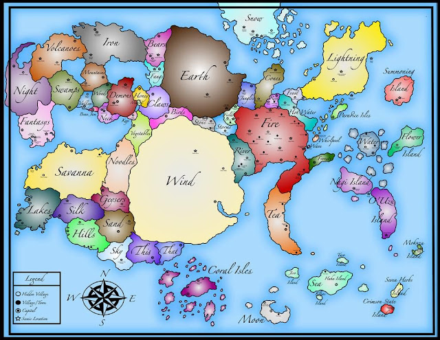 Naruto World Building Map