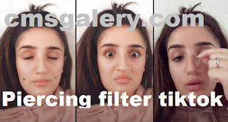 Tiktok filter piercing || How To piercing challenge filter on tiktok