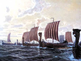 Flota de Drakkars - barcos vikingos