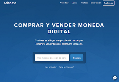 Sitio web de Coinbase