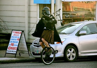 Darth Vader, bagpipes, unicycle