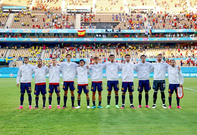 📸SELECCIÓN DE ESPAÑA 📆14 junio 2021 ➡️Ferran Torres, Koke, Dani Olmo, Pau Torres, Pedri, Marcos Llorente, Rodri, Aymeric Laporte, Morata, Unai Simón, Jordi Alba. SELECCIÓN DE ESPAÑA 0 🆚 SELECCIÓN DE SUECIA 0 Lunes 14/06/2021, 21:00 horas. Eurocopa 2020, XVI edición, fase de grupos, Grupo E, 1ª jornada. Sevilla, España, estadio de La Cartuja: 12.517 espectadores (aforo restringido). GOLES: ⚽No hubo.