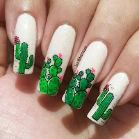 Diseños de uñas inspiradas en cactus y suculentas