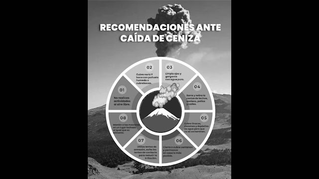 Ante la caída de ceniza, Protección Civil de Atlixco emite recomendaciones