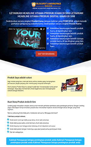 blogspot landing page