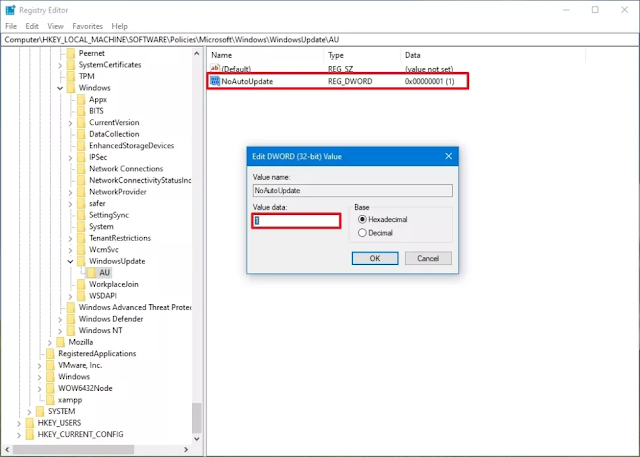 Cara Menonaktifkan Update Windows 10 Lewat Regedit