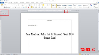 Cara Membuat Daftar Isi di Microsoft Word 2010 dengan Rapi