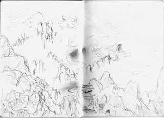 Baggy Point Jill Evans 2012 pencil on sketch book