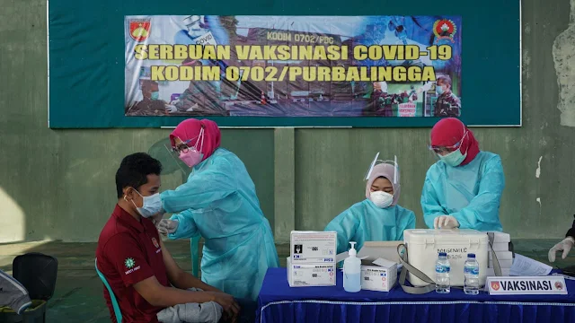 Pendistribusian Vaksinasi Kodim Purbalingga Secara Bertahap