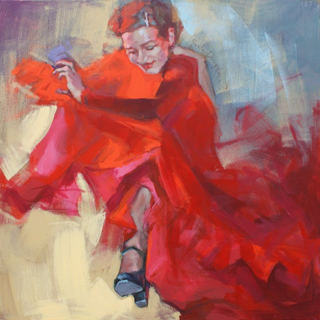 Flamenco, Tango, Expressive Figurative Paintings By "Renata Domagalska" 