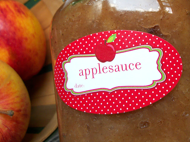 oval applesauce canning jar label