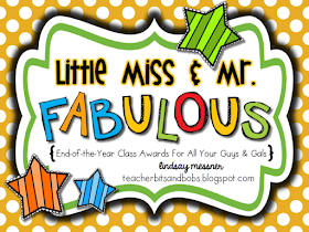 https://www.teacherspayteachers.com/Product/End-of-the-Year-Awards-Little-Miss-Mr-Fabulous-Awards-716908