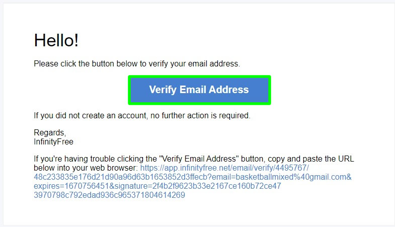 verify your web host registration