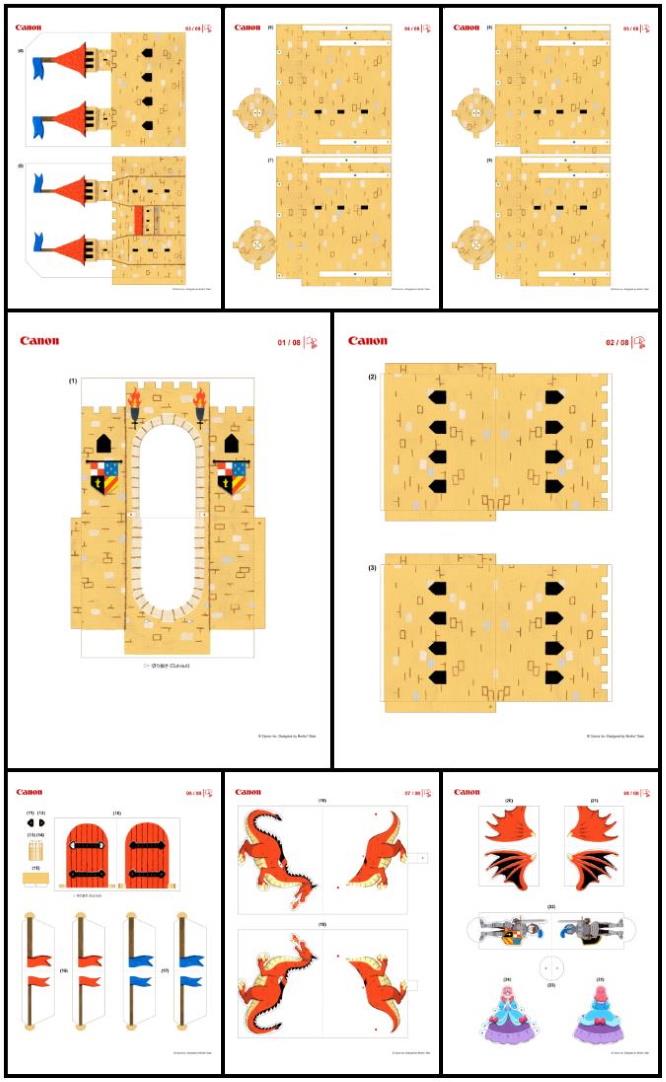 PAPERMAU: A Medieval Castle Paper Model In Minecraft Style - by  1tagiraty1via Pixel Papercraft