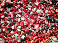 Raw ruby gemstones from Mogok