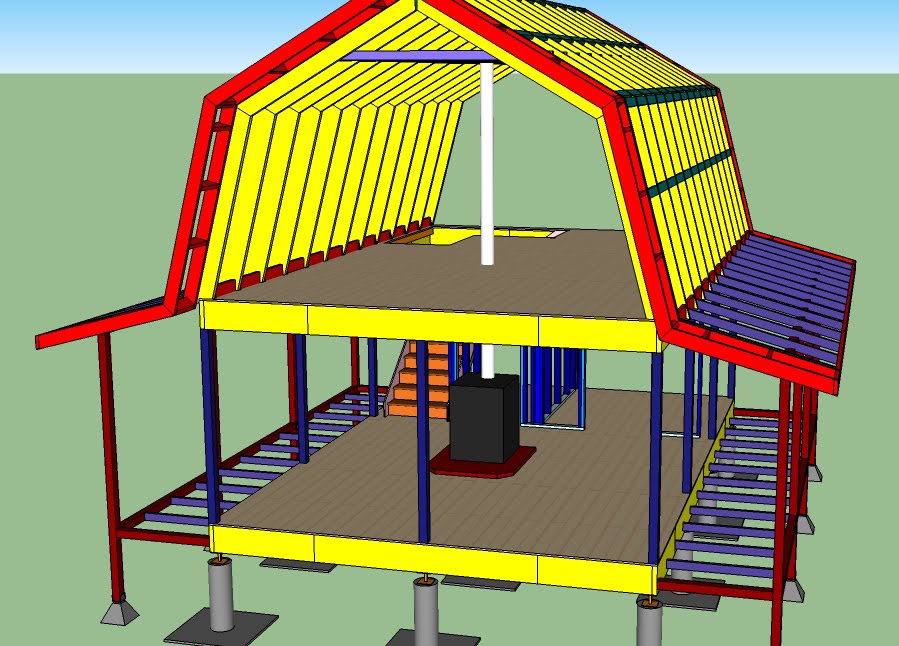 Gambrel Roof Cabin Floor Plans