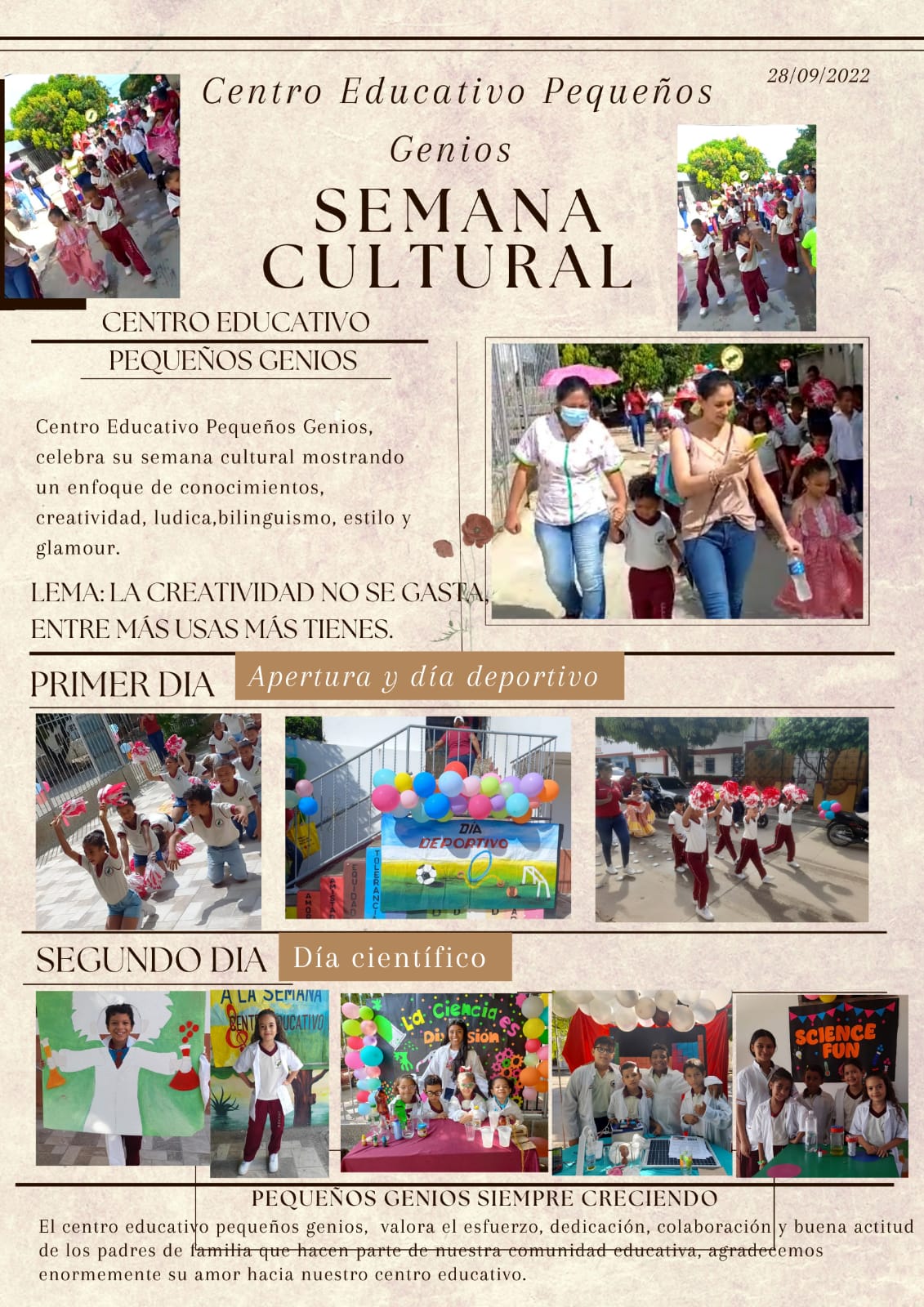 https://www.notasrosas.com/El Centro Educativo 'Pequeños Genios' de Riohacha, se 'viste de gala' en su Semana Cultural
