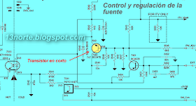 Componente malo en regulación de la fuente