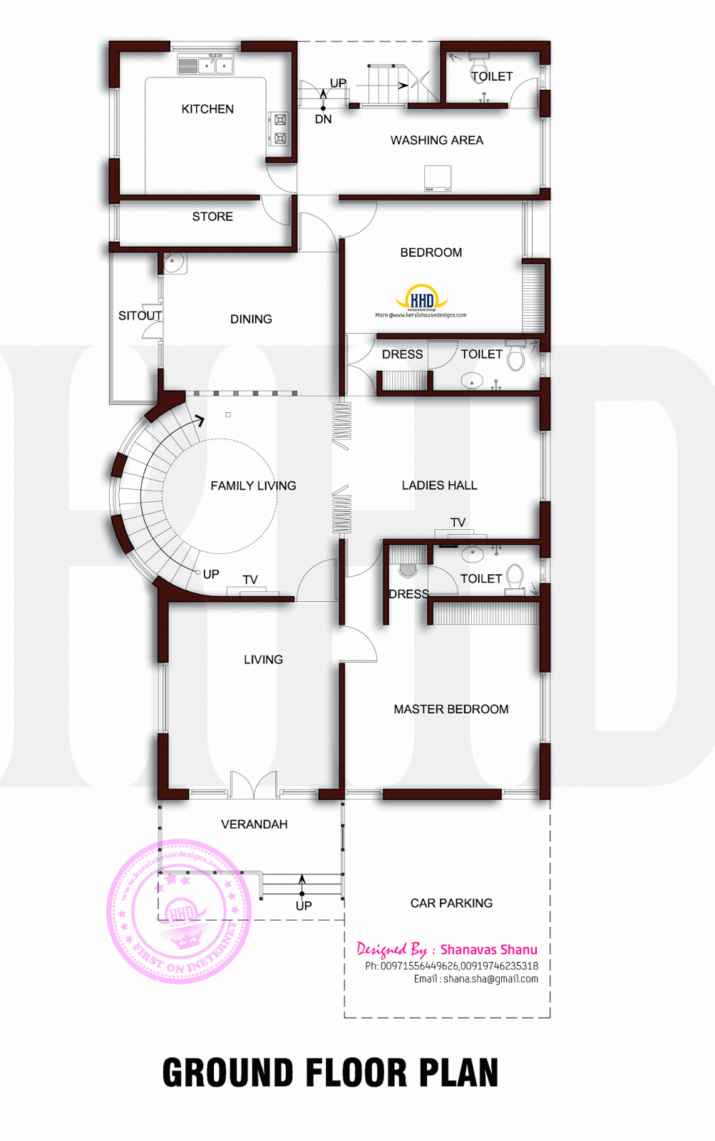 Beautiful contemporary home  plan  Home  Kerala Plans 