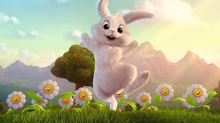 Funny Rabbit Cartoon Wallpaper