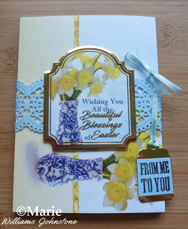 Example of a spring Easter flowers wrapped set of Hunkydory notecards cards die cut wrapper 