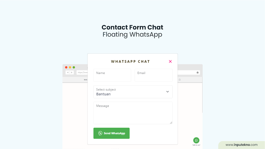 Contact Form Chat Floating WhatsApp