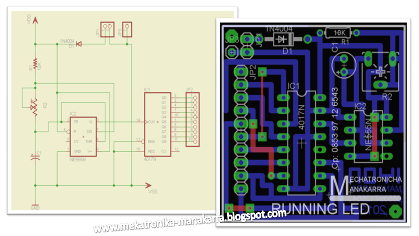 MEKATRONIKA MANAKARRA MEMBUAT LAMPU VARIASI RUNNING LED 