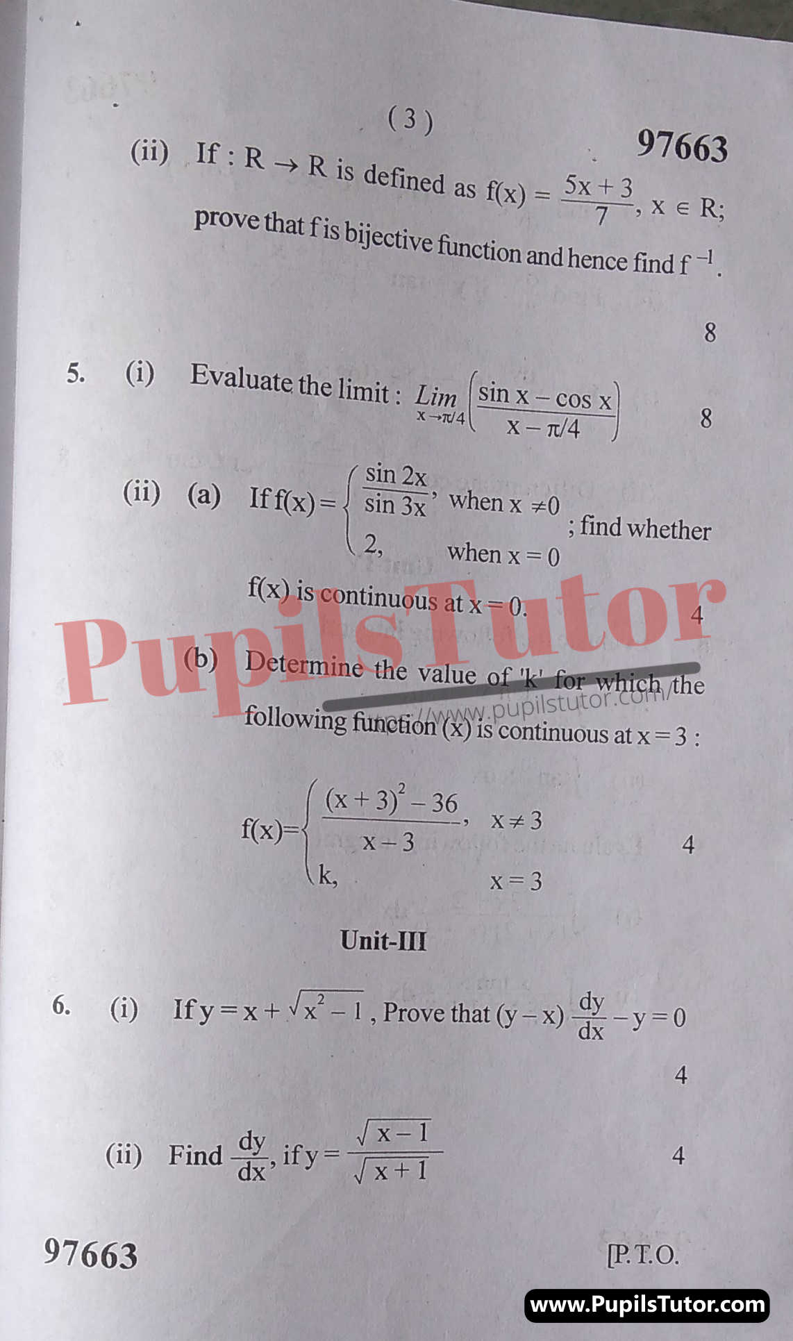Free Download PDF Of M.D. University B.C.A First Semester Latest Question Paper For Mathematics Subject (Page 3) - https://www.pupilstutor.com