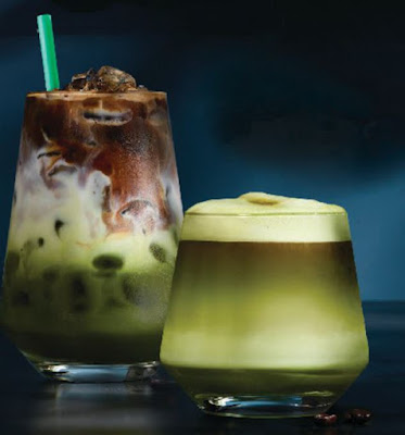 Source: Starbucks. Matcha & Espresso Fusion is a blend of coffee and tea.