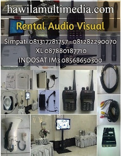 Tempat jasa sewa peralatan event menyewakan perlengkapan seperti rental Handy Talky (HT), Walkie Talkei (WT), penyewaan Clip On, Headset, Ear Monitor, Microphone Wireless, Mic Classic, Retro, Mik Jadul, Condesner, peminjaman Speaker Monitor, Speaker Aktif, Speaker Jinjing Untuk Meeting, Sound Outdoor, Condensor, persewaan Portable Wireless PA Amplifier, Mixer Audio 16 Channel, Megaphone Toa, Speaker Pinggang, Sound System. Lcd Projector, Proyektor Epson EB-X100, Epson EB-X200, Epson EB-X350, Screen Infocus, Layar Proyektor, Edirol Roland V8, Handycam, Camcorder, Standing Bracket TV, Kasur Angin, Kabel VGA, Kabel HDMI, Kabel RCA, Kabel BNC, Splitter, Switcher, Video Mixer, Kebel Listrik, Kabel Extension, Kabel Colokan.