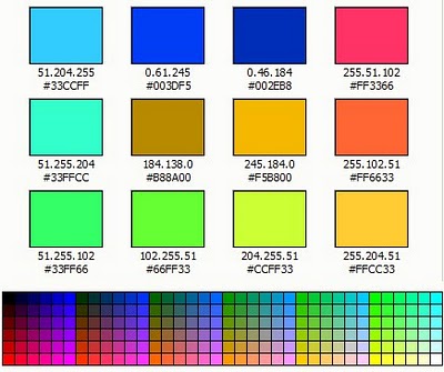  Kode  warna html lengkap untuk web blog SUMBER INFORMASI 