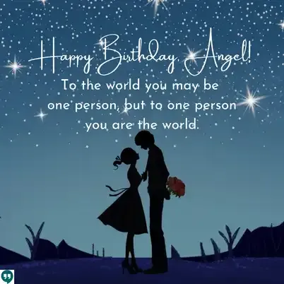 happy birthday angel elegant images for her star couple blue night sky