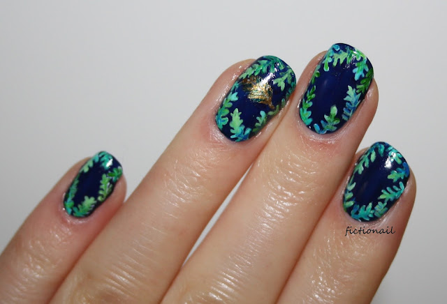 Lyrebird Cecelia Ahern Book Cover Nail Art