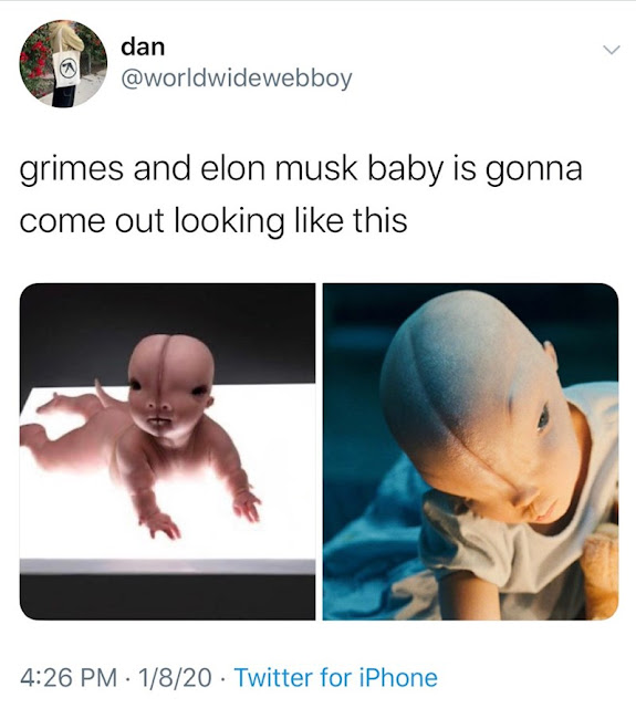 meme of elon musk baby
