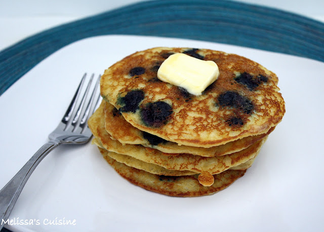 Melissa's Cuisine: Sour Cream Blueberry Pancakes