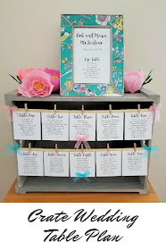 How to make your own vintage crate wedding table plan - cute and easy!