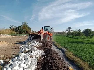 حملة لإزالة التعديات بالبناء على أراضى زراعية بناحية قرية البغدادى بالأقصر