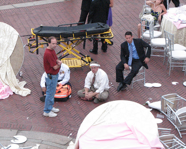 Filming CSI at Bethesda Terrace, Central Park, New York