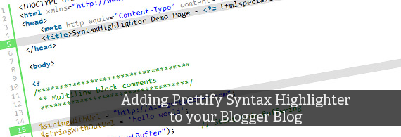 Prettify syntax highlighter blogger blog