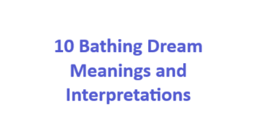 yourself bathing dream meanings