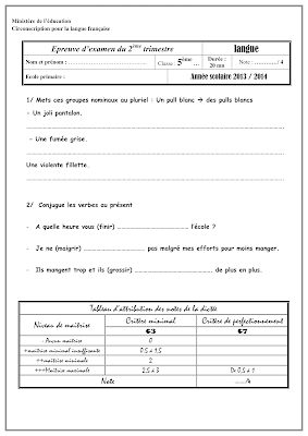 تقييم فرنسية سنةخامسة ابتدائي الثلاثي الثاني, تحميل امتحان فرنسية سنة  خامسة أساسي pdf, تقييمات  فرنسية سنة   خامسة,devoir lecture 5ème année