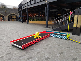 Club Golf Crazy Golf course at Coal Drops Yard in King's Cross, London