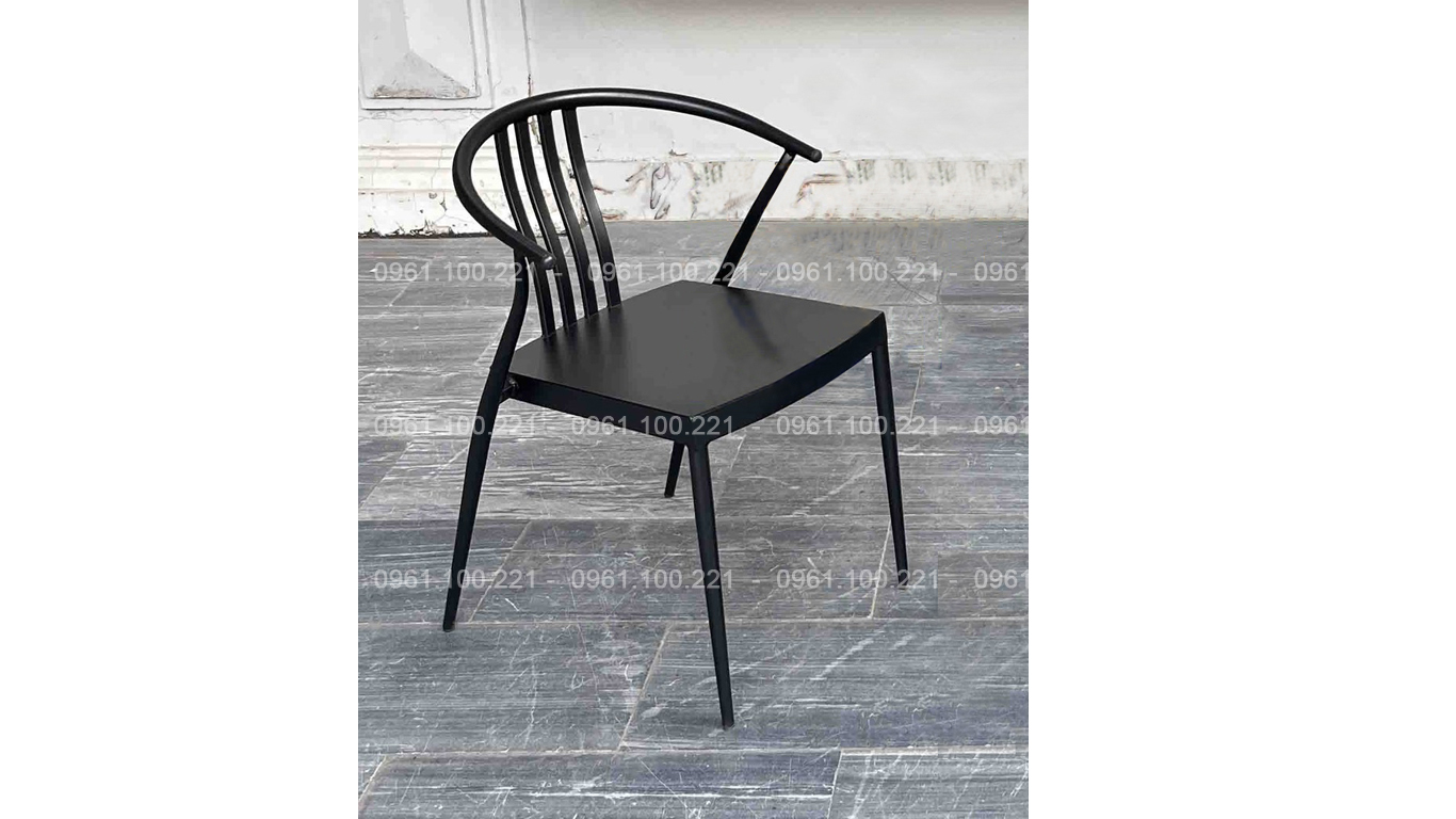 Ghế sắt cafe nhà hàng GSK065 giá rẻ tại HCM. Ghế wishbone sắt thiết kế nhẹ nhàng, vintage, có thể sử dụng trong nhà và ngoài trời quán cafe, nhà hàng.