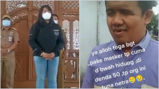 Tunanetra Didenda 50 Ribu karena Masker, Perekam Kini Minta Maaf: Yang Palak Bukan Petugas PPKM