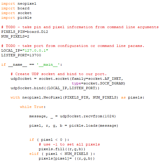 NeoPixel server code