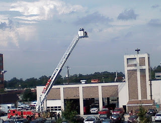 Fire department testing fire truck - photo by theLibraryLander