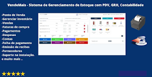 Sistema de Gerenciamento de Estoque Com Pdv, Grh, Contabilidade Php