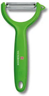 Multipurpose Peeler - Stainless Steel Serrated Edge Kitchen Tool for Home & Professional Use , Green, Swiss Made