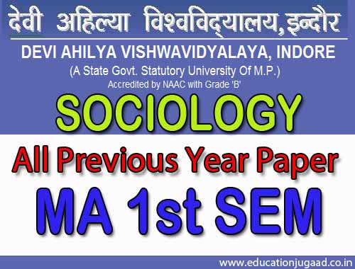 MA 1sem Sociology previous year paper