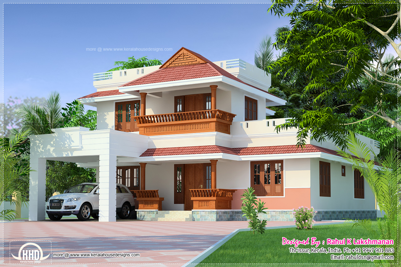 Beautiful Kerala  home  in 1800 sq feet House  Design  Plans 